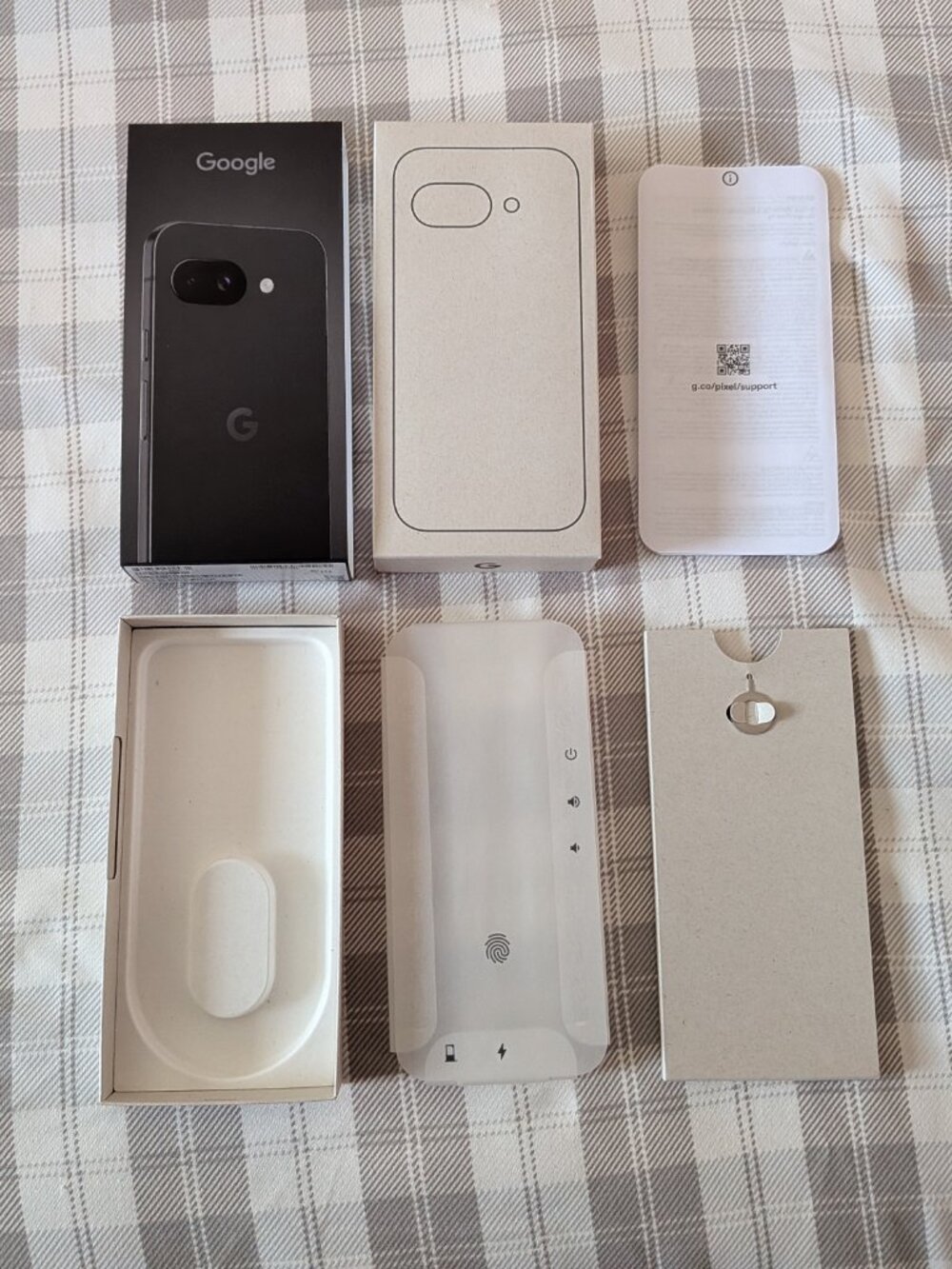 Obsidian 256GB Google Pixel 9a Phone BOX ONLY with Insert and SIM Ejector Pin